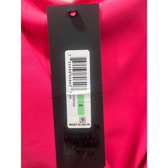 Donna Karan New York Womens Hot Pink Sleeveless Ruched Sheath Dress Size 8 MSRP - Picture 3 of 6